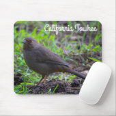 California Towhee Mousepad (Mit Mouse)