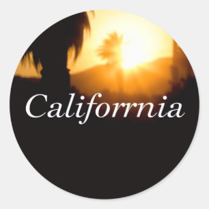 California Träumerei Runder Aufkleber