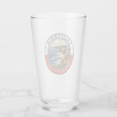 California Travel Art Abzeichen Glas (Rückseite)