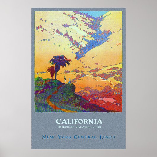 California Travel Poster (Vorne)