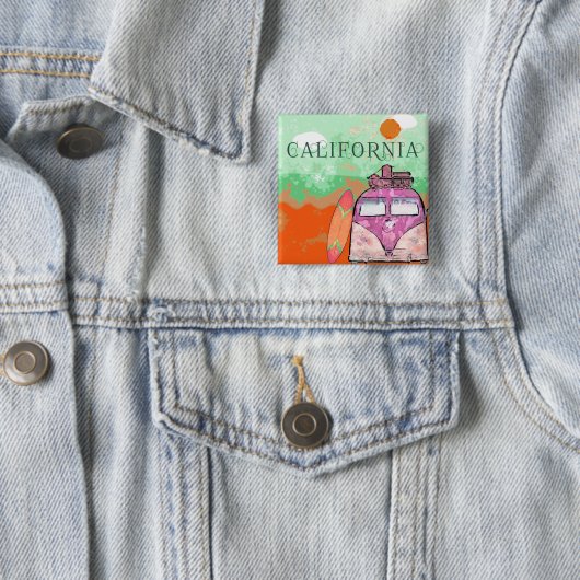 California Travel Poster Button (Beispiel)