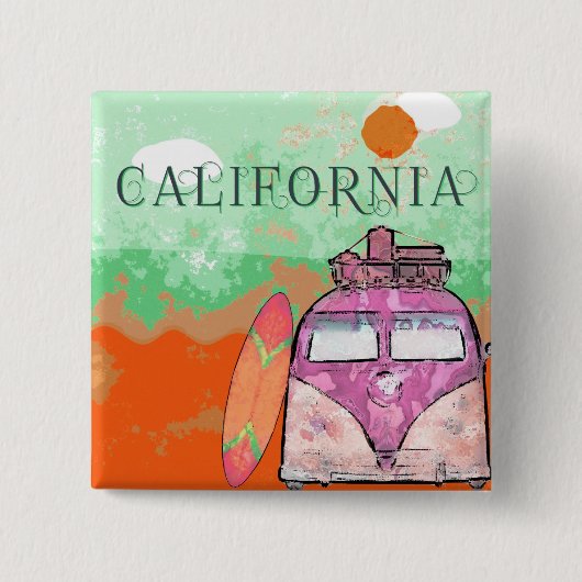California Travel Poster Button (Vorderseite)