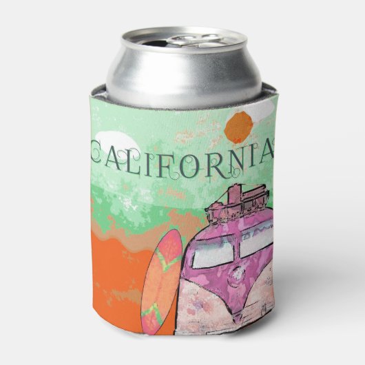 California Travel Poster Can Cooler Dosenkühler (Kanne Vorderseite)