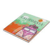 California Travel Poster Fliese (Seite)