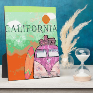 California Travel Poster Fotoplatte
