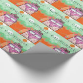 California Travel Poster Geschenkpapier (Ecke)