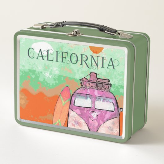 California Travel Poster Lunch Box (Vorderseite)
