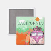 California Travel Poster Magnet (Vorderseite/Rückseite)