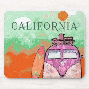 California Travel Poster Mouse Pad Mousepad