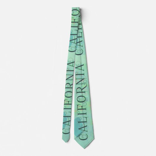 California Travel Poster Necktie Krawatte (Rückseite)
