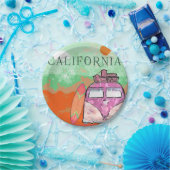 California Travel Poster Paper Plate Pappteller (Party)