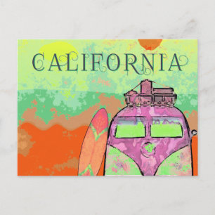 California Travel Poster Postkarte