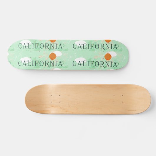 California Travel Poster Skateboard (Horizontal)
