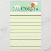 California Travel Poster Stationery Briefpapier (Rückseite)