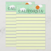 California Travel Poster Stationery Briefpapier (Vorne/Hinten)