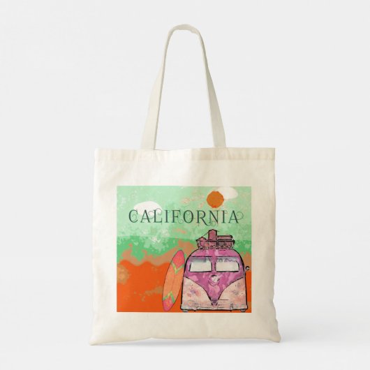 California Travel Poster Tragetasche (Rückseite)