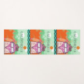 California Travel Poster Yoga Mat Yogamatte (Vorderseite (Horizontal))