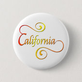 California Typografy Art Button (Vorderseite)