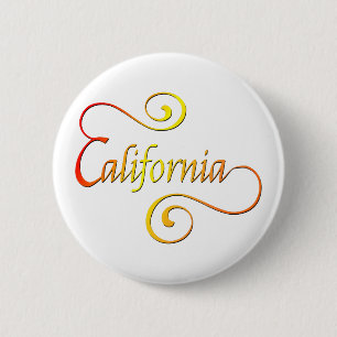 California Typografy Art Button
