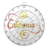 California Typografy Art Dartscheibe (vorne)