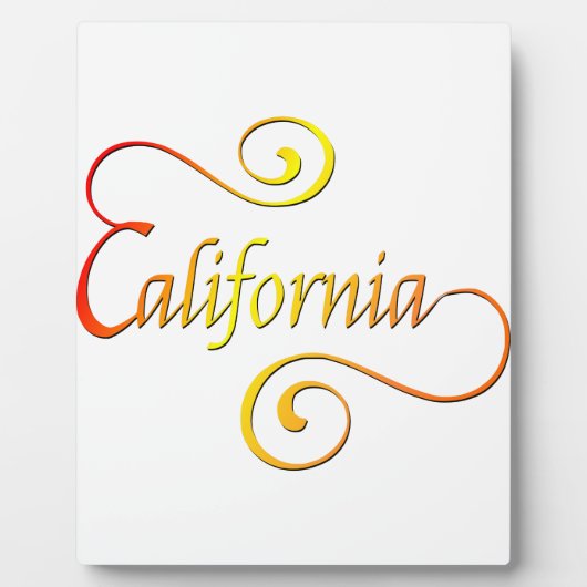 California Typografy Art Fotoplatte (Vorderseite)