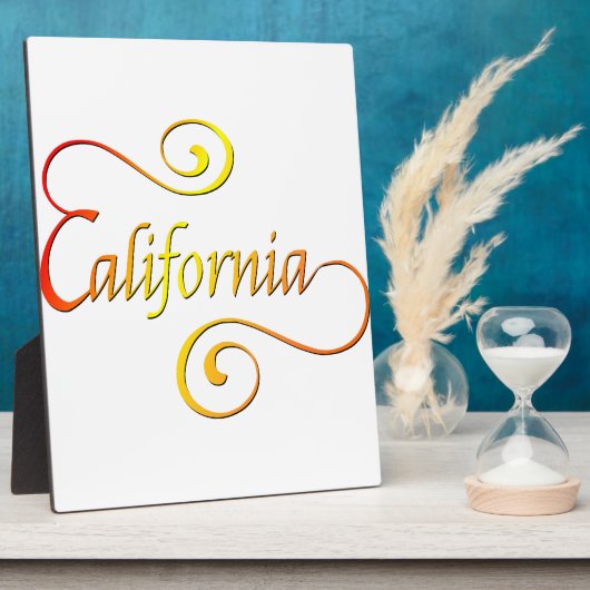 California Typografy Art Fotoplatte (Seite)
