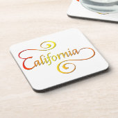 California Typografy Art Getränkeuntersetzer (Linke Seite)