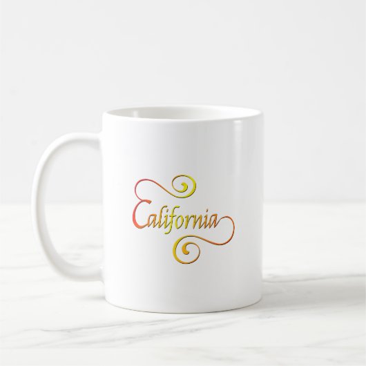 California Typografy Art Kaffeetasse (Links)