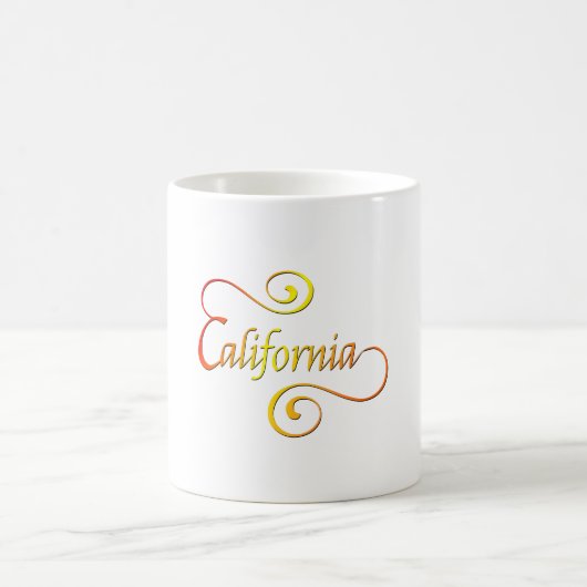 California Typografy Art Kaffeetasse (Mittel)