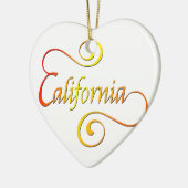 California Typografy Art Keramik Ornament (Links)