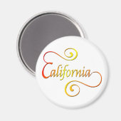 California Typografy Art Magnet (Vorderseite/Rückseite)