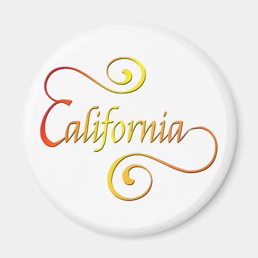 California Typografy Art Magnet (Vorne)