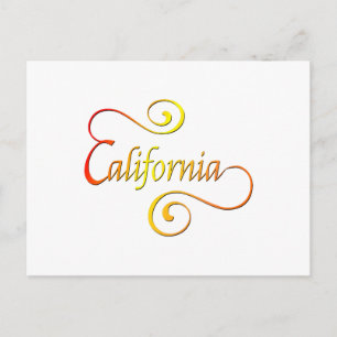 California Typografy Art Postkarte