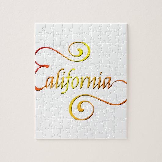 California Typografy Art Puzzle (Vertikal)