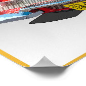 California U S Route 99 - Der Goldene Staat Poster (Ecke)