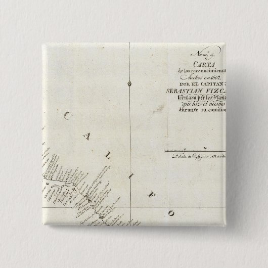 California Unfarbiges Diagramm Button (Vorderseite)