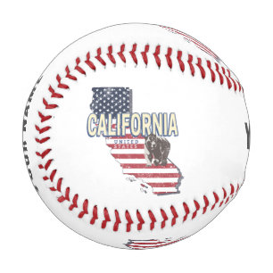California United Staaten Retro Staat Map Vintag Baseball