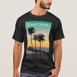 California United Staaten Vintag Miniimal Retro Tr T-Shirt