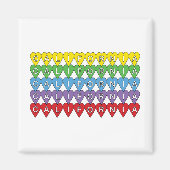 California US Staat Hearts Colorful Magnet (Vorne)
