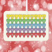 California US Staat Herzmuster Autolufterfrischer