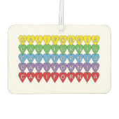 California US Staat Herzmuster Autolufterfrischer (Rückseite)