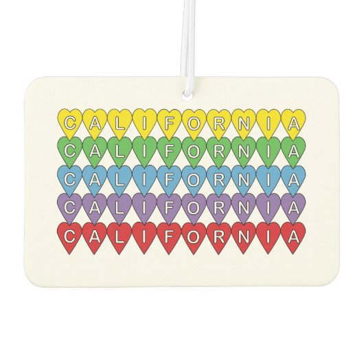 California US Staat Herzmuster Autolufterfrischer (Rückseite)
