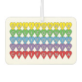 California US Staat Herzmuster Autolufterfrischer (Vorderseite)