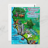 California USA Card Postkarte (Vorne/Hinten)