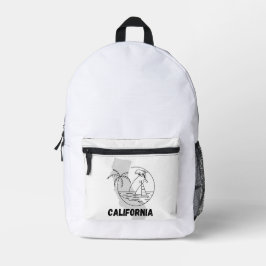 CALIFORNIA USA Design Bedruckter Rucksack
