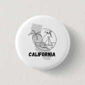 CALIFORNIA USA Design Button (Vorderseite)
