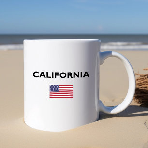 California USA Flag Light Color Kaffeetasse