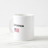 California USA Flag Light Color Kaffeetasse (Vorderseite Links)