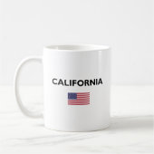 California USA Flag Light Color Kaffeetasse (Links)