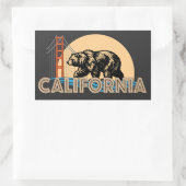 California USA Rechteckiger Aufkleber (Tasche)